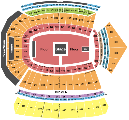 L&N Federal Credit Union Stadium Zach Bryan Seating Chart